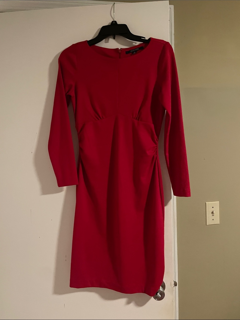 Chadwicks Red Long-Sleeve Sheath Dress